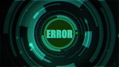 Error Text On Futuristic Cyberspace Background