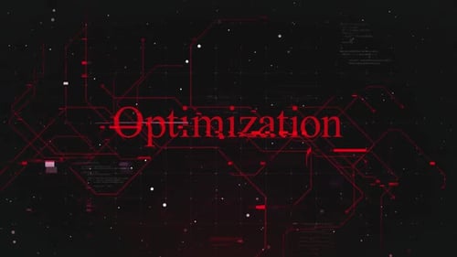 Optimization Text Over Futuristic Cyberspace Background
