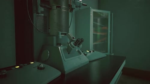 Electron Microscope Animation in a Science Laboratory