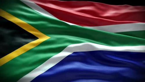South Africa Flag Background 4k
