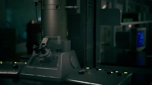 Modern Laboratory Microscope Scientific Research Equipment Animation