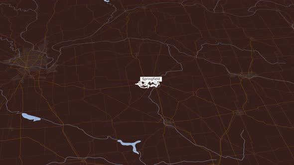 Mapa giratorio de la ciudad de Springfield, EE. UU., Motion Graphics ...