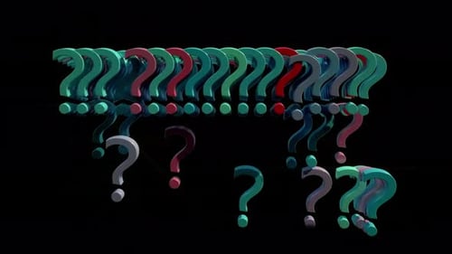 Question Marks 3D Rendering 4K