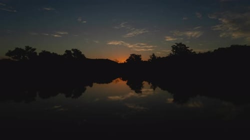 Scenic Sunrise Over Lake Timelapse