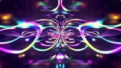 Colorful Abstract Fluid Waves Motion Background Loop