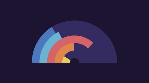 Semi circle infographic animation