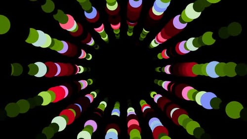 Patrones de caleidoscopio vibrantes para experiencias infinitas de VJ Loop en eventos musicales