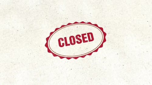 Rubber Stamp Closed