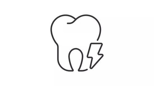 Minimalist Line Art Tooth Drawing Animation