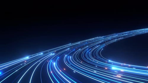 High Speed Light Streaks internet data lines background