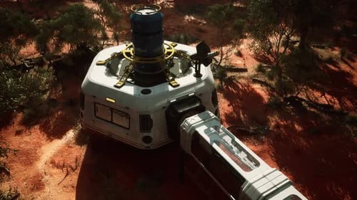 Futuristic Complex That Creates a Sense of the Future Towering Over the Forest