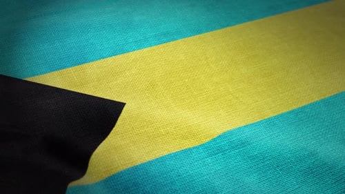 Waving National Flag of The Bahamas Loop Background