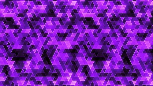 Abstract Glowing Purple Geometric Triangles Background Loop