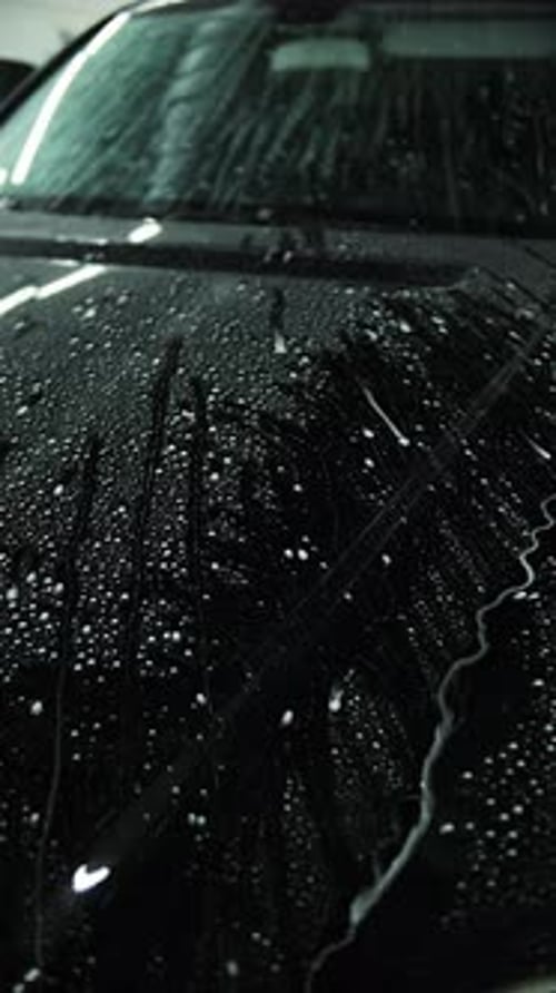 Car Being Waxed at the Car Wash