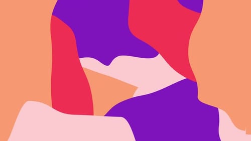 Abstract Fluid Flat Design Shapes Animated Background