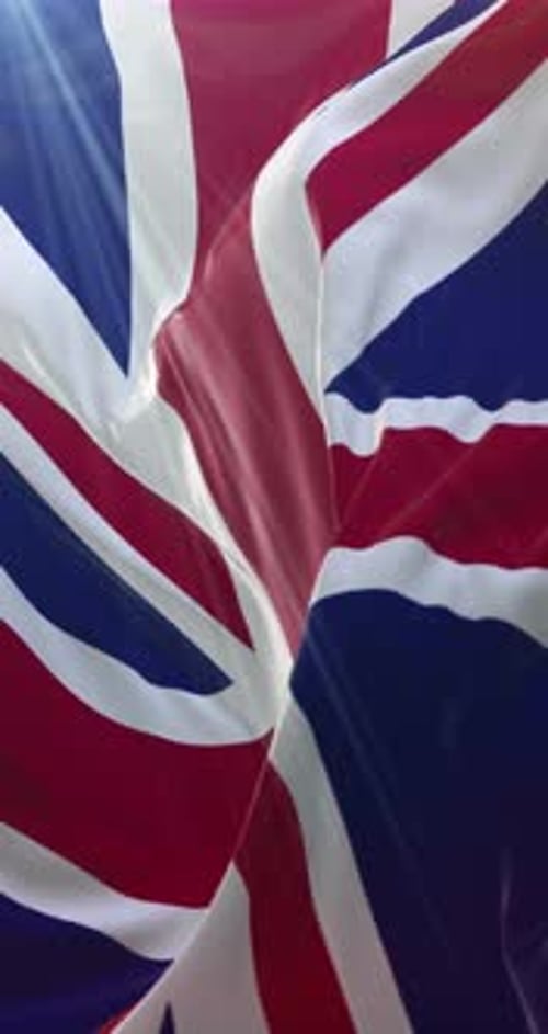 Waving United Kingdom Flag Animation