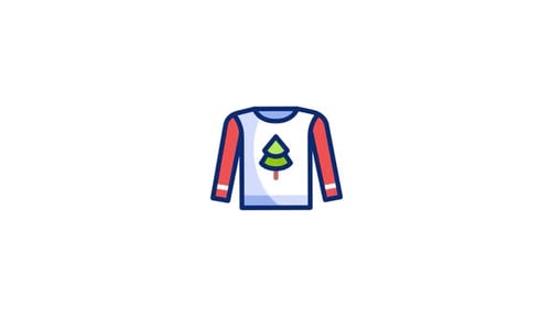 Animated Christmas Tree Sweater Icon