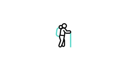 Hiking Animated Icon