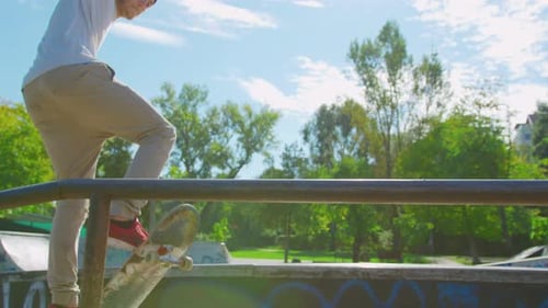 Skateboarding Tricks in the Skate Park