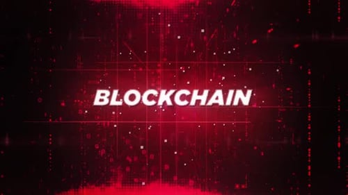 Blockchain Word Matrix Hi-Tech-Hintergrund