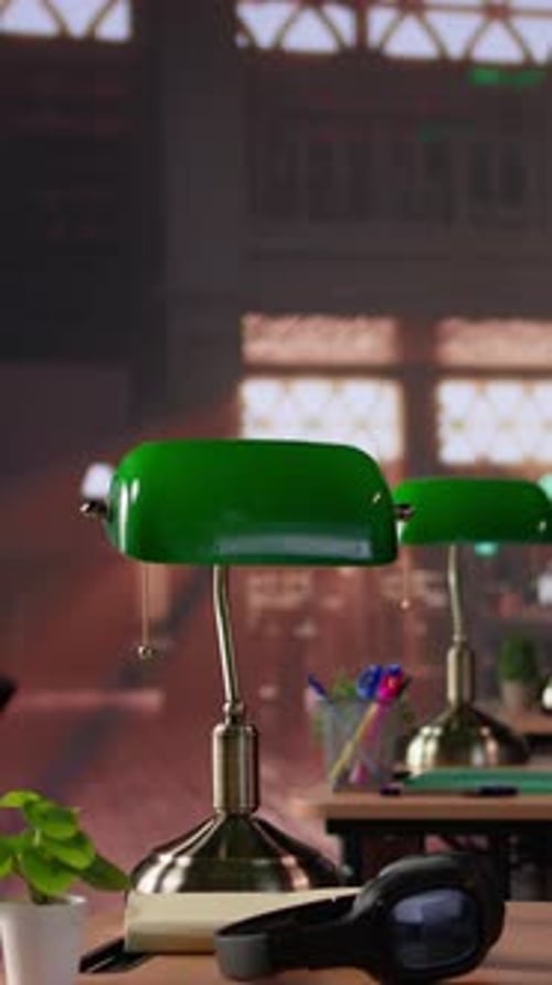 Vertical Video Empty University Library for Students to Work on School Assignments