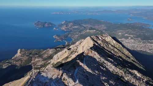 Majestic Mountain Ridge with Sea Views in Turkey