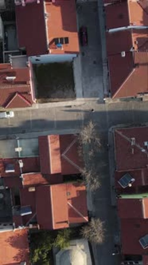 House Roofs Overhead View
