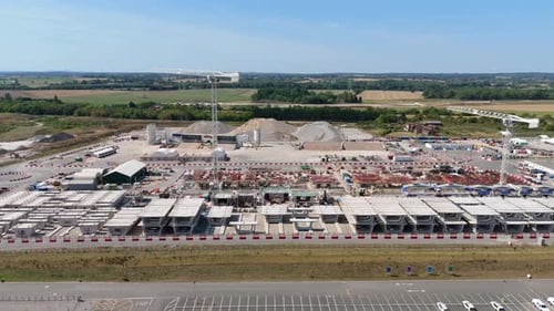 Amplio sitio de construcción industrial en el Reino Unido