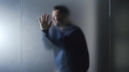 Crying man, depressed.