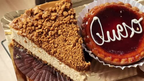 Delicious Cheesecake and Cheese Tart Close Up