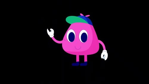 Pink Character On Alpha Channel