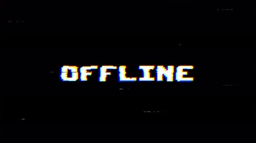 animation offline text with glitch effect.4k video