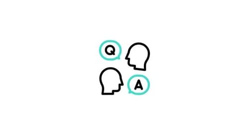 Flat Design Q&A Icon Animation for Communication and Education