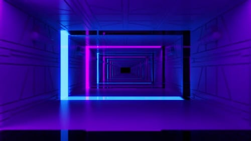 Abstract Light Tunnel Loop 4K