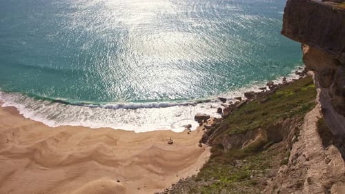 Sea Cliffs and Beach Top View