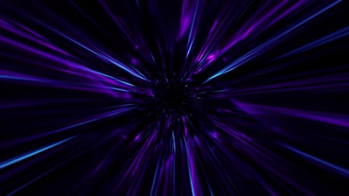 Futuristic Light Speed Warp Tunnel Background