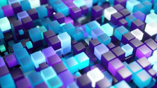 Dynamic Geometric Cubes Background Animation