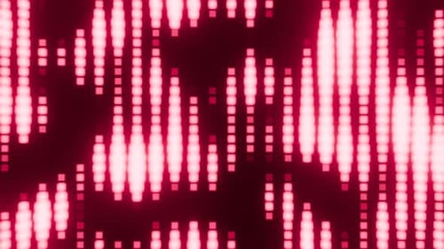 Rosafarbener neonfarbener Equalizer-Pixel-Hintergrund Vj Loop l 4K
