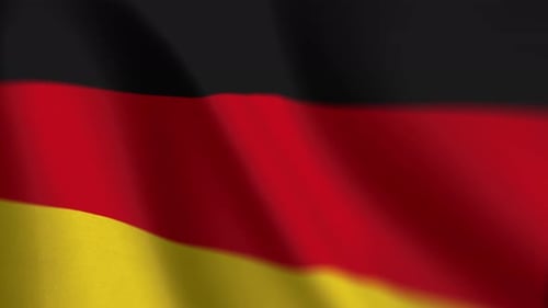 Waving German Flag Seamless Loop Animation