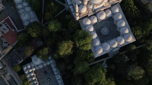 Städtische Luftaufnahme berühmter Orte in Istanbul, Türkei
