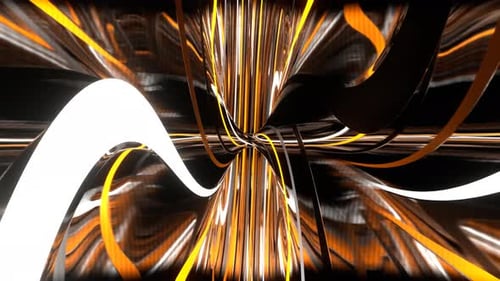 Orange And White Neon Circle Moving Background Vj Loop In 4K