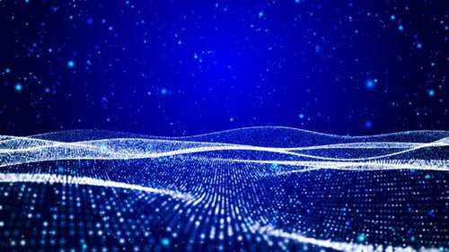 Abstract wave particles background