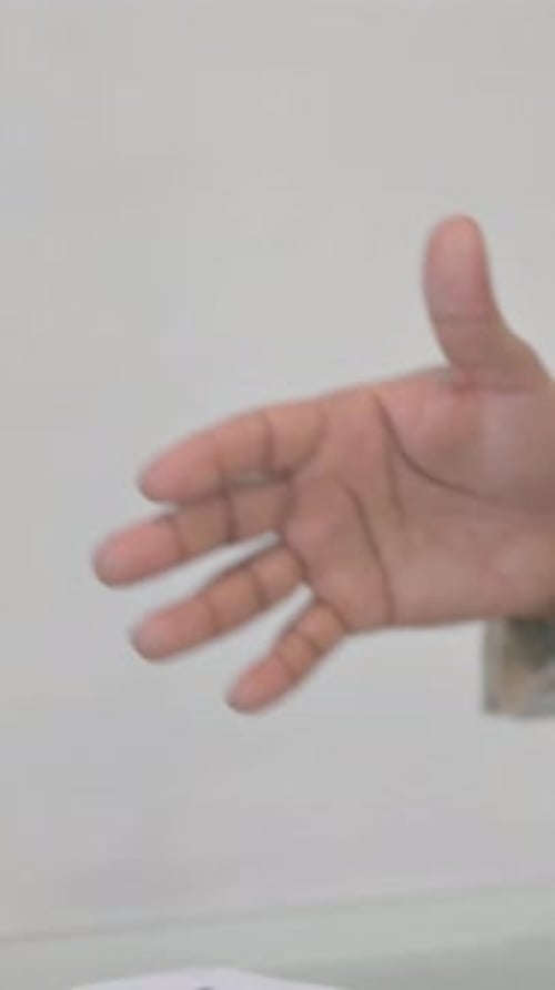 Close up of Hand Shake after Meeting, vertical video