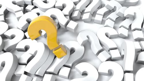 3d yellow question sign or symbol