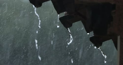Droping rain during a storm, Southern France