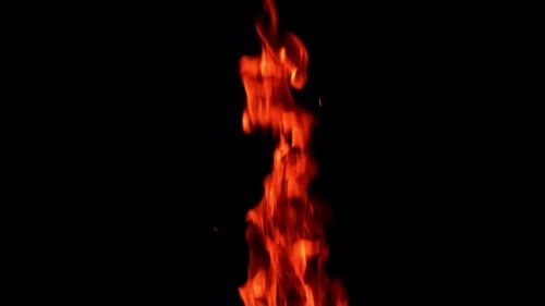 Close Up Shot of Burning Fire Flames
