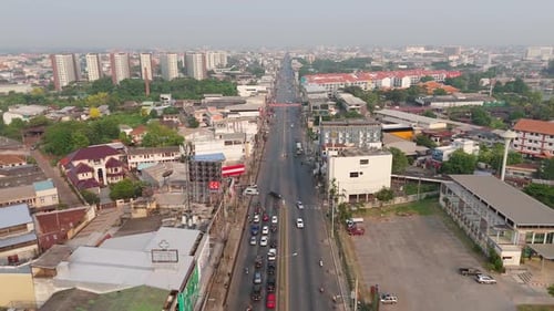 Straßen und Gebäude der Stadt Jakarta, Indonesien