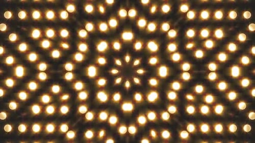 Dynamische goldene Lichtblitze schaffen eine schillernde festliche Kulisse.