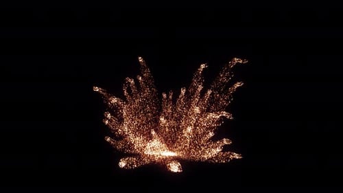Realistic Sparks Burst On Ground