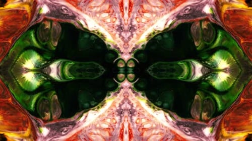Vibrant Abstract Fluid Kaleidoscope Motion Background